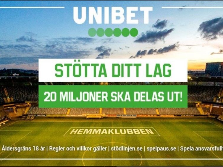 Välj hemmaklubb hos Unibet – Stöd ditt lag i Allsvenskan & Superettan